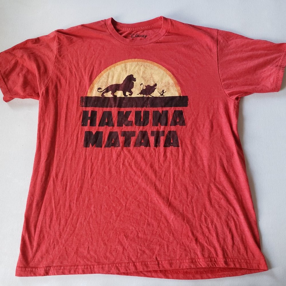 Disney"s Lion King "Hakuna Matata" Short Sleeve Shirt Size XL